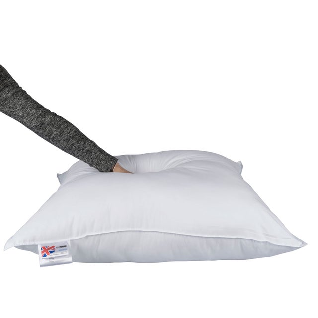Oreiller Bodyprotect Ecoline 80x80cm - Coussin Décoratif Ultra Doux 100% Microfibre Lavable Blanc Pour Canapé, Lit Et Salon