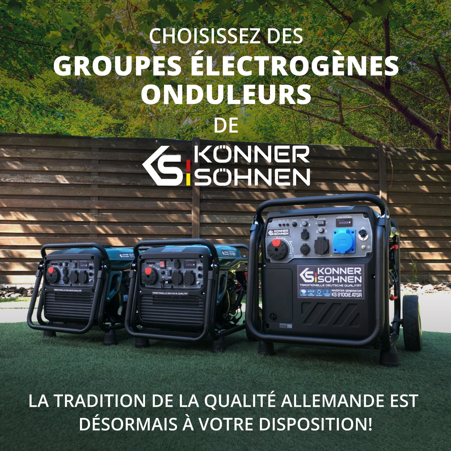 Groupe électrogène-onduleur KS 8100iE ATSR Puissance maximale 8.5 kW - 8