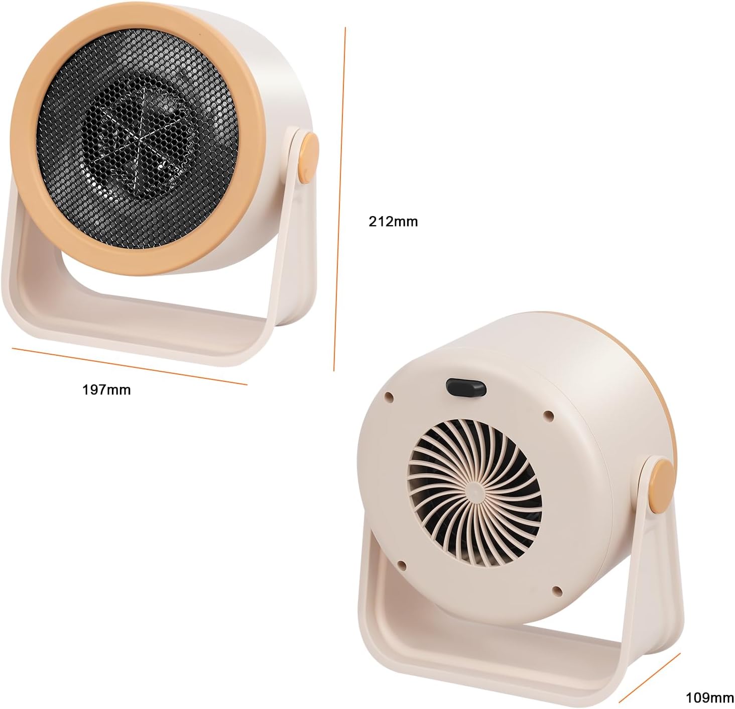 Przenośny ogrzewacz do biura, na patio, do garażu i domu, z zabezpieczeniem przed przegrzaniem i przewróceniem. - 8