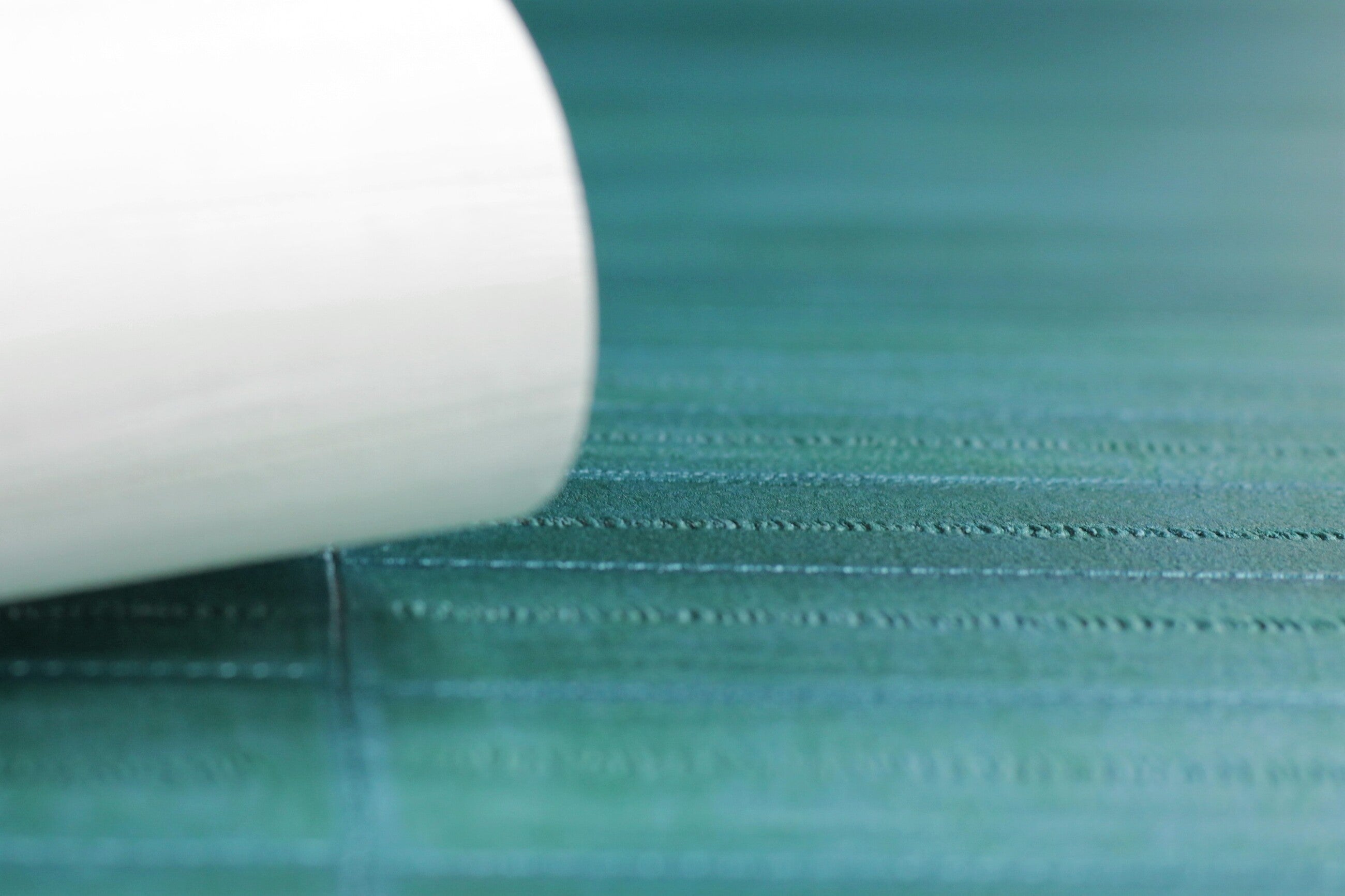 Carta da parati Rasch 418408 - Carta da parati in tessuto non tessuto turchese con effetto pelle - 4