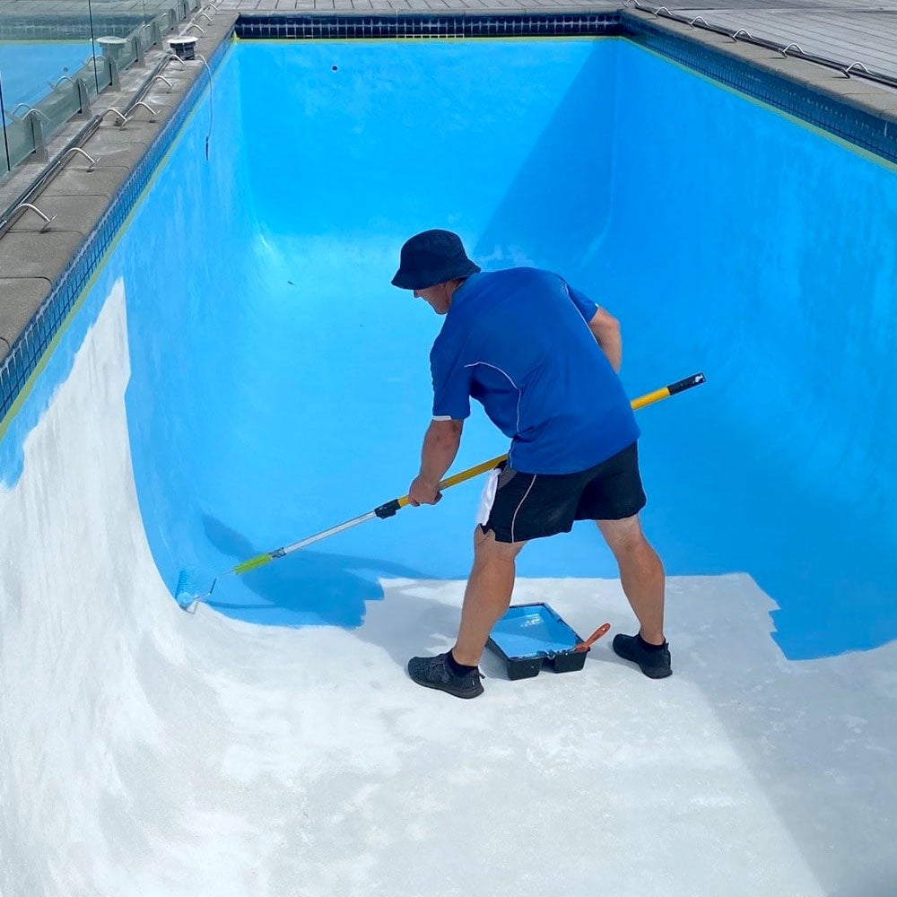 Peinture Polyuréthane pour Piscines (4+1kg) - (Nuancier RAL) - Peinture bi-composant, crée une couche imperméable dans la piscine, évite les fuites - 9