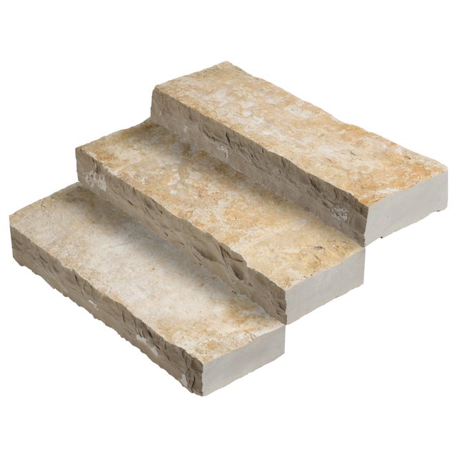 Marche-bloc Pierre de Bourgogne Pierre de Molay Beige 100x35x15 cm (à l'unité) - RO'MA NATURE