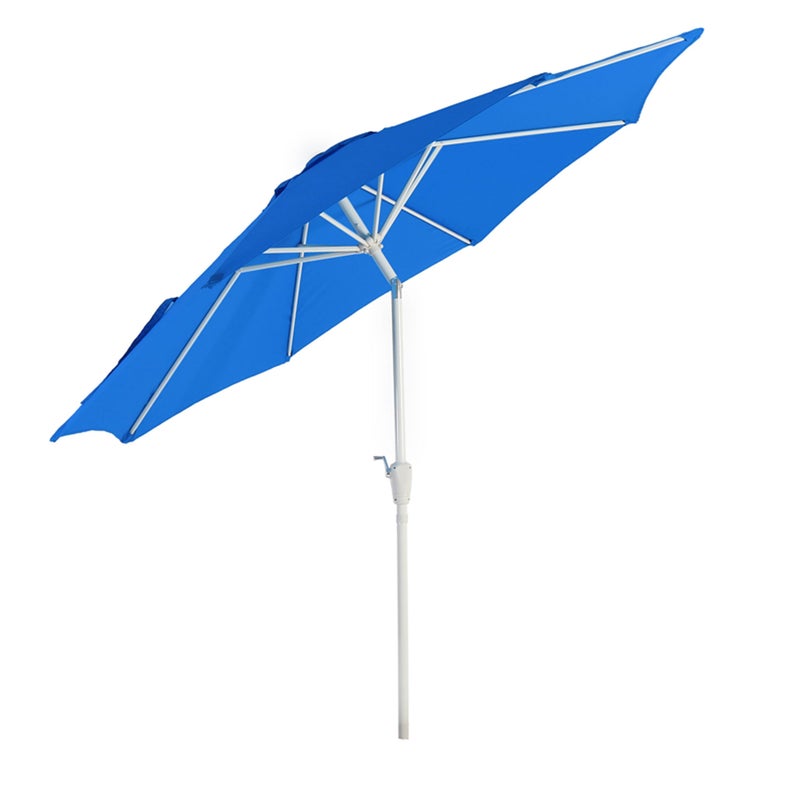 Parasol ogrodowy N18, parasol ogrodowy, Ø 2,7 m, regulowany, poliester/aluminium 5 kg ~ niebieski
