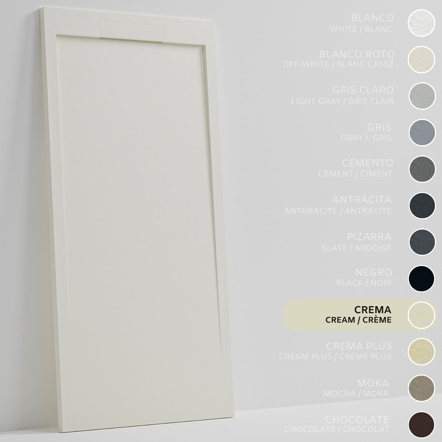 SOULHOME Brodzik prysznicowy– Żywica– Gel Coat– Gładka/Kamienna tekstura – Antypoślizgowy – kremowy– 160x90- Niski 3cm– Elegancki SAME