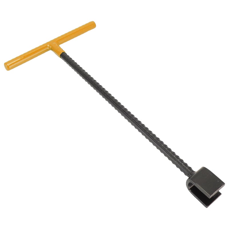 Clé de compteur d’eau en acier avec poignée en T, outil multifonction 4 en 1 pour vannes, robinets d’arrêt et compteurs, jaune - 7