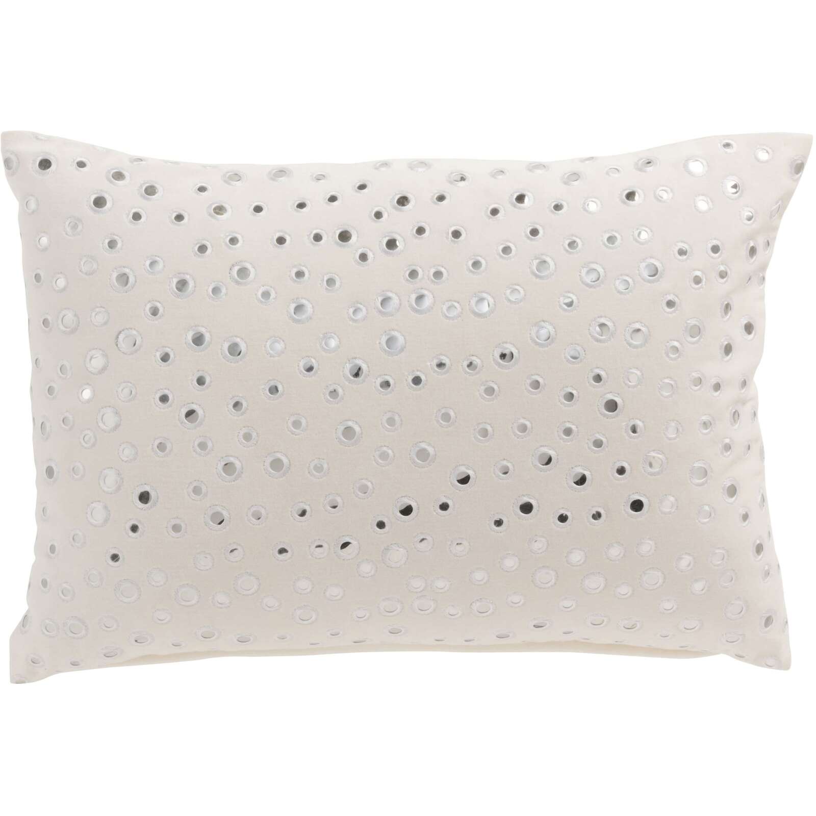 Coussin colver en velours 50 x 33 x 8 cm blanc leroy merlin