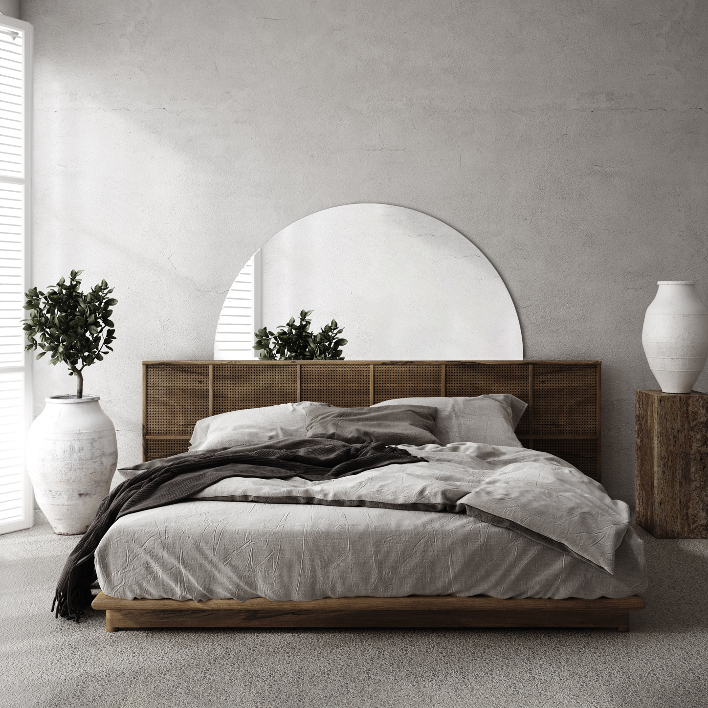 Specchio semicircolare moderno da parete, design elegante per soggiorno 25x50 cm, ArtPrintCave - 5