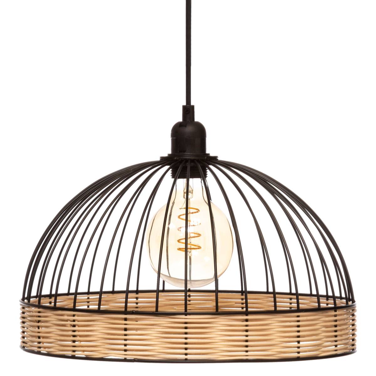 LAMPA WISZĄCA sufitowa RUSTYKALNA Suwa Rattan 35cm