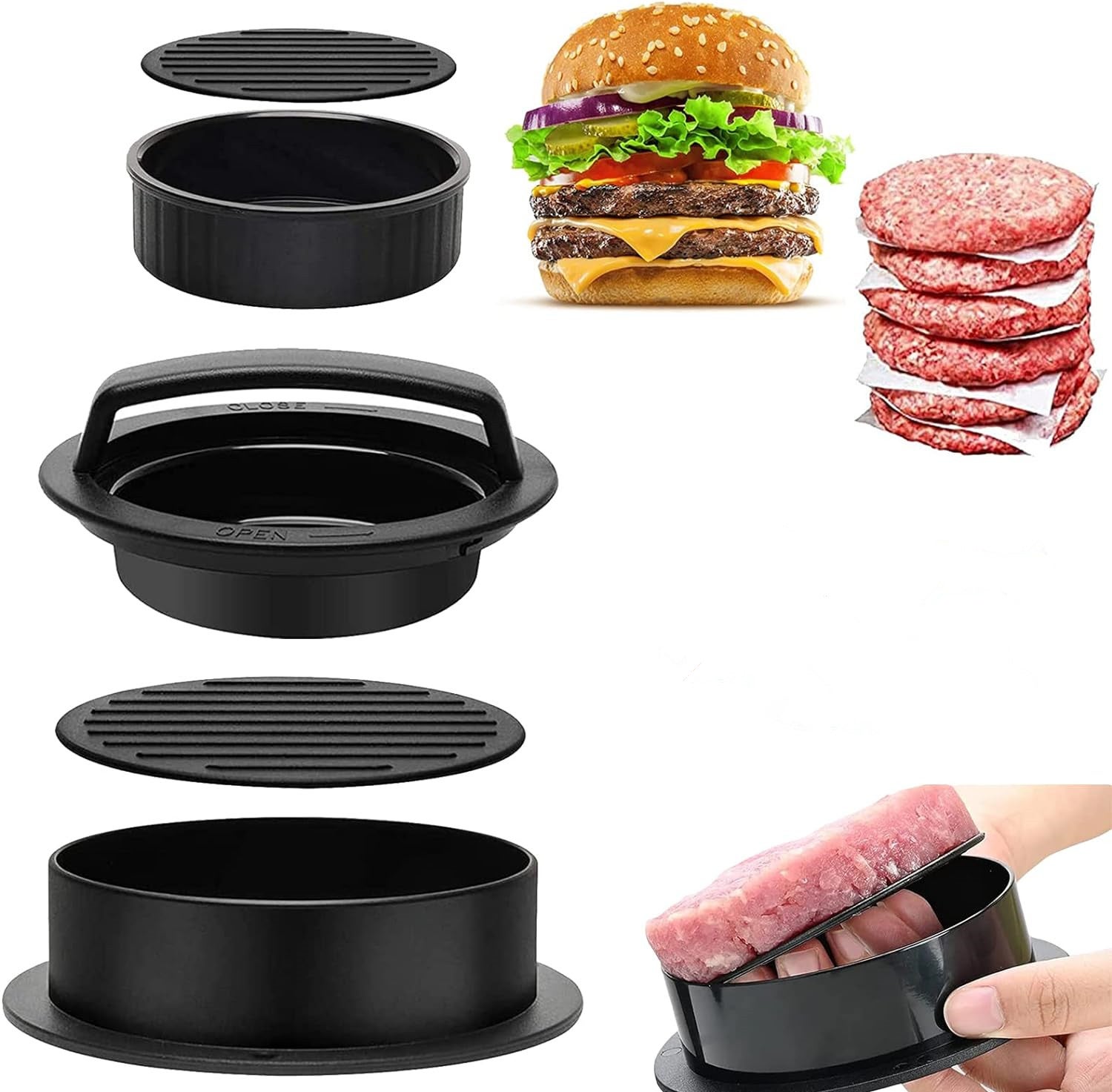 Presse à Hamburgers En Fonte D'aluminium - Lacor - Pommeau En Bois