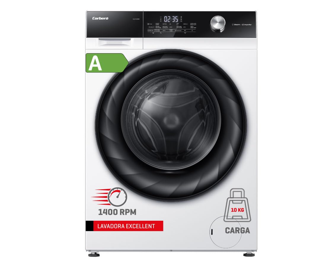 Corbero Blanco Lavadora De Carga Frontal Clh1404mk 10Kg/1400Rpm A - Imagen 2