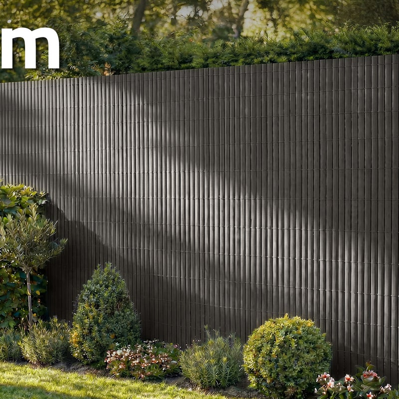 Siatka trzcinowa PCV VISO, 10 m długości x 1,8 m wysokości, antracytowo-szary