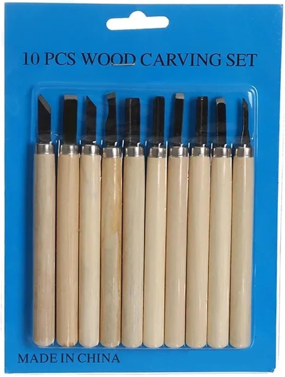 Kit de sculpture sur bois, ensemble d'outils de sculpture sur bois, kit de couteaux de sculpture comprenant 11 couteaux de sculpture sur bois et 4 blocs et gants résistants aux coupures pour