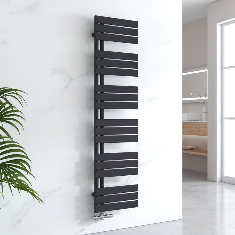 EMKE Grzejnik Łazienkowy 684W, 159,9x40 cm, 4 bar, do 7 m² – Czarny