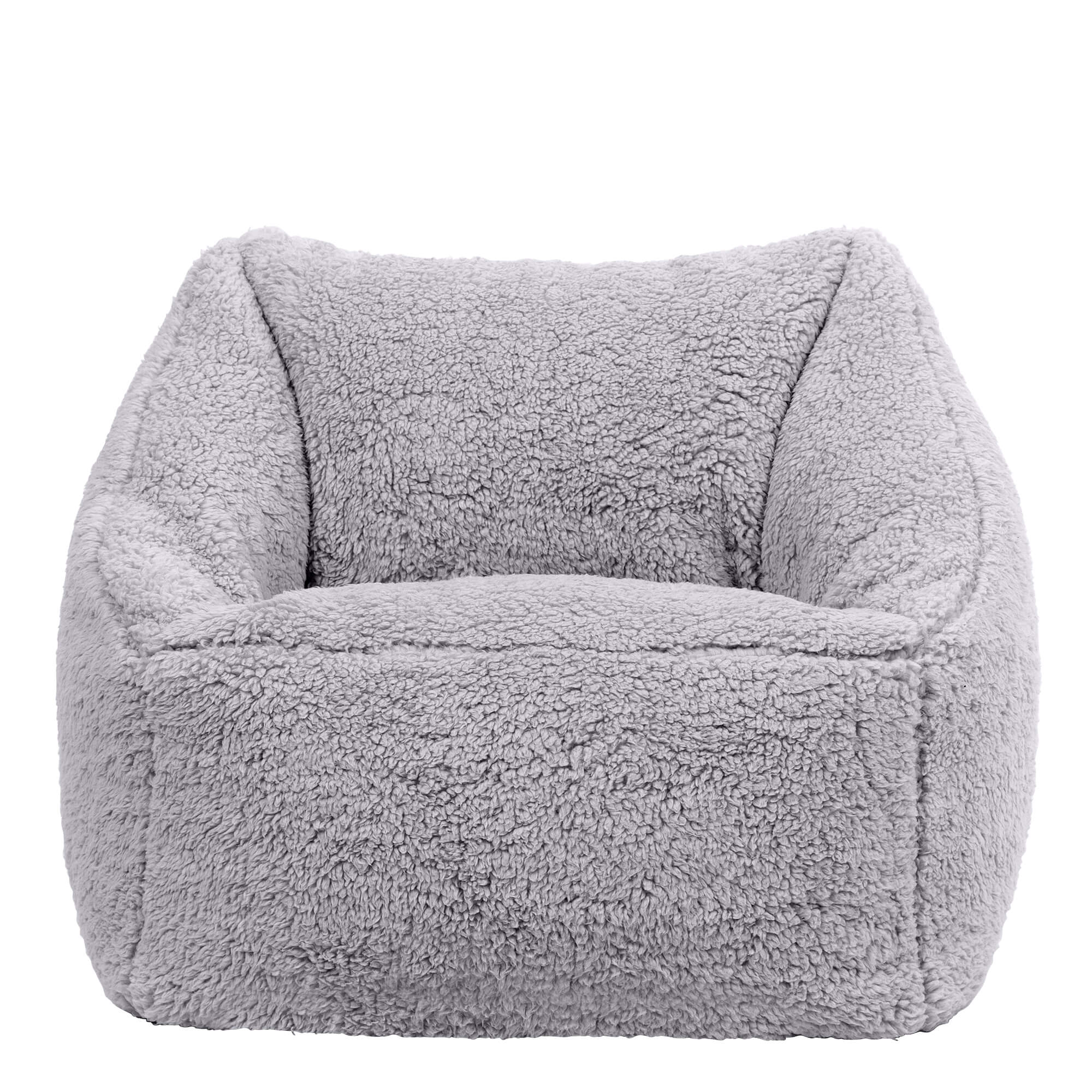 Pouf fauteuil enfant Icon polaire gris clair, chambre, salon, 55x55cm Oeko-Tex® - 4