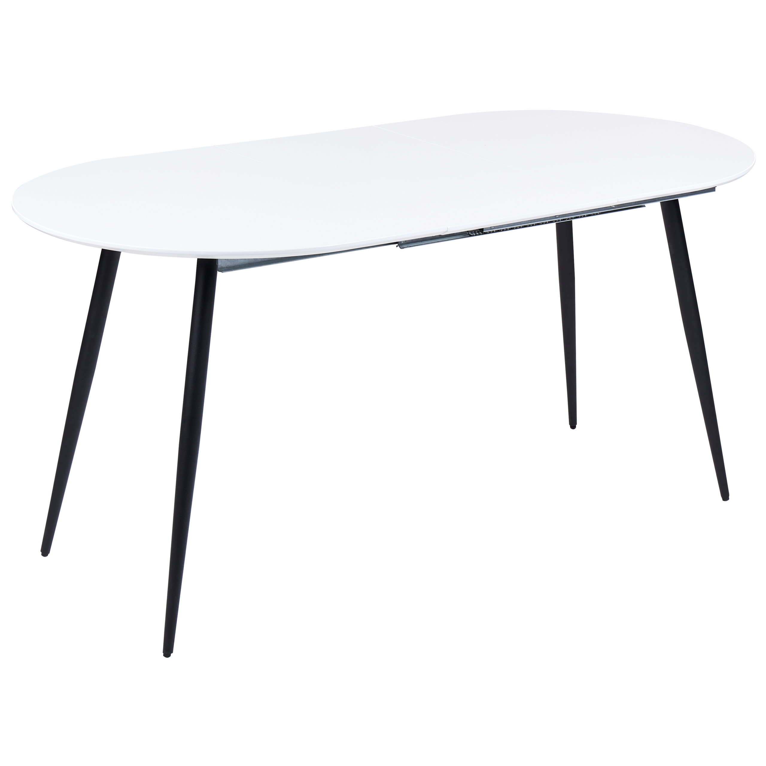 Beliani Mesa De Comedor Extensible Staverton 120/160 Cm 80 Cm Blanco , Leroy Merlin
