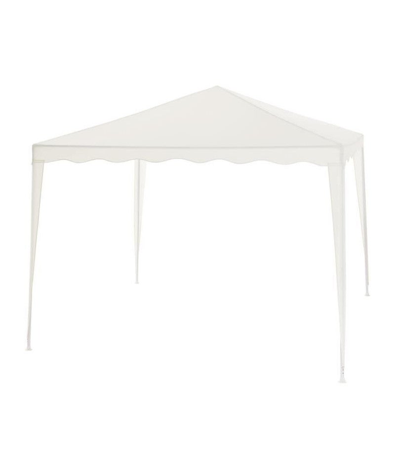 Tonnelle de jardin - 3x3m - Acier - Polyester 140 g - Blanc | Leroy Merlin