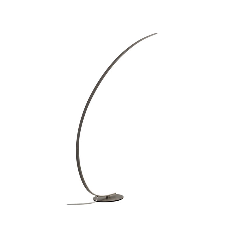 Lampa podłogowa LED Iole, ściemnialna, 30 W, ciepłe światło, 3000 K - Lampa podłogowa w kolorze tytanowym, nowoczesna aluminiowa konstrukcja, IP20