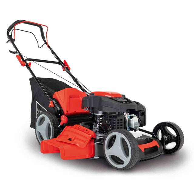 Scheppach Tondeuse thermique MS225-53 - moteur 4 temps - 224 cm³ - largeur de coupe 53 cm - hauteur de coupe 25-75 mm - 1800 m² - bac 65L