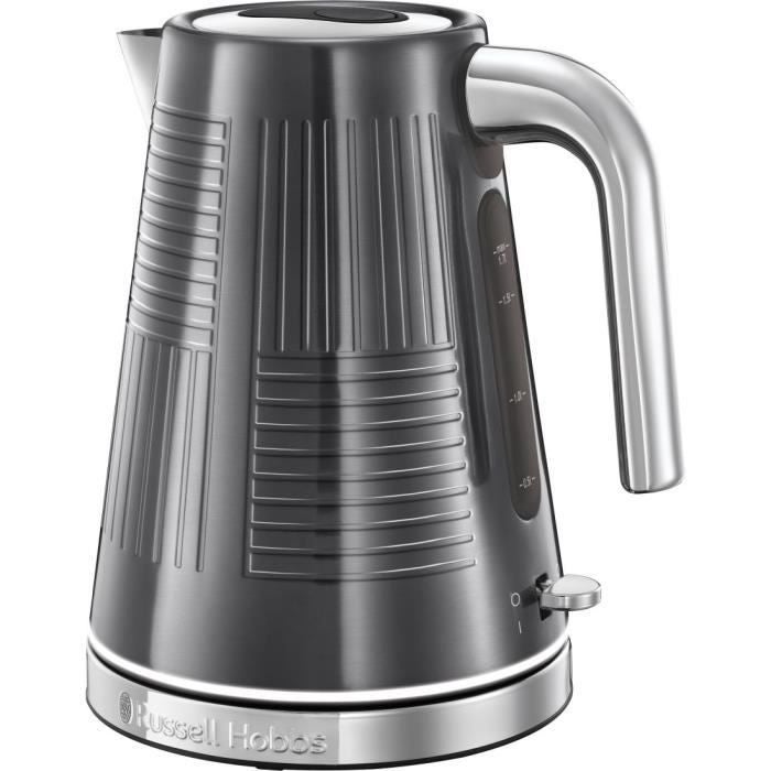 Russell Hobbs  Bollitore Elettrico, 1,7 L, 2400 W, Acciaio Inox Grigio, Funzione Di Ebollizione Rapida, Filtro Anticalcare, Indicatore Livello Acqua, Gris/Oscuro , Leroy Merlin
