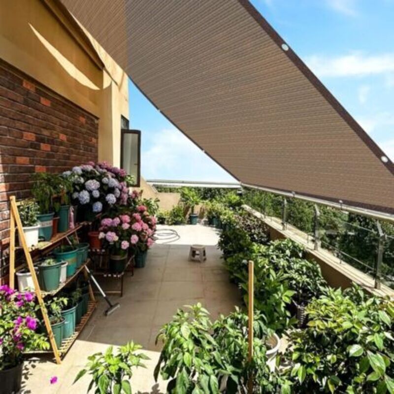 Filet d'ombrage, auvent de pergola, protection solaire pour toiture de terrasse, blocage UV 80 %, filet d'ombrage extérieur, 3 x 4 m - 4