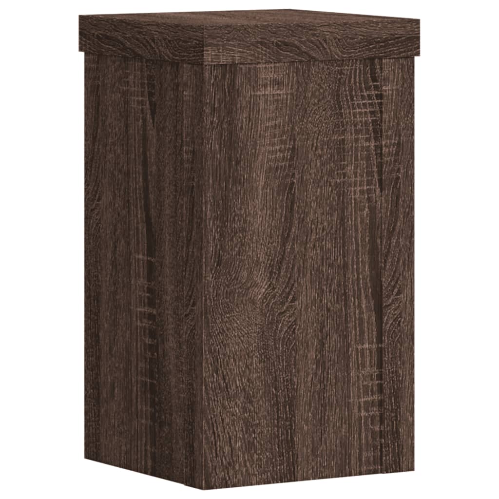 Supports pour plantes 2 pcs chêne marron bois d'ingénierie - 4