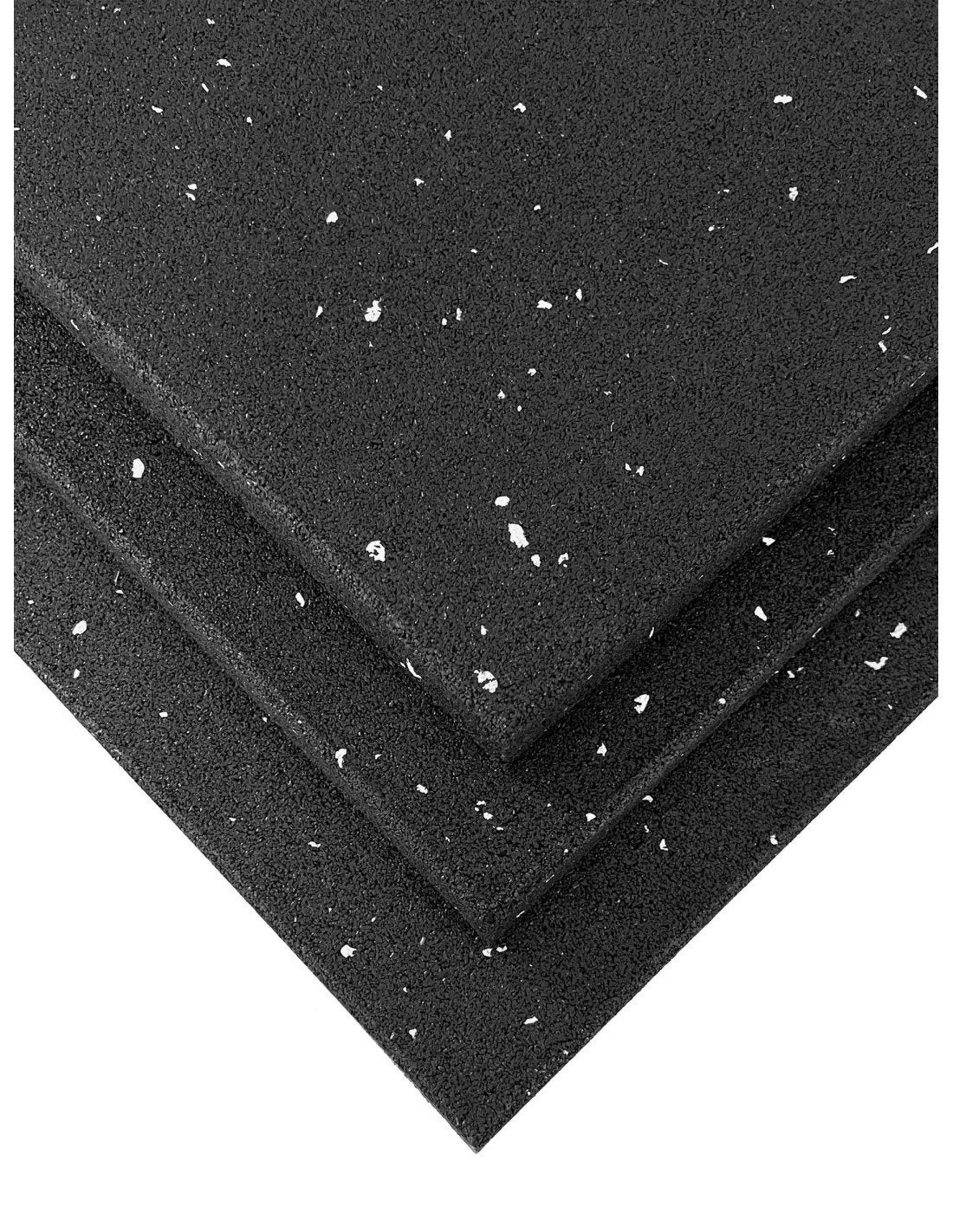 Placa de Borracha Maciça para Ginásios e Halterofilismo Uso Profissional Mosqueado Branco 50x50 cm (15 mm) - 5