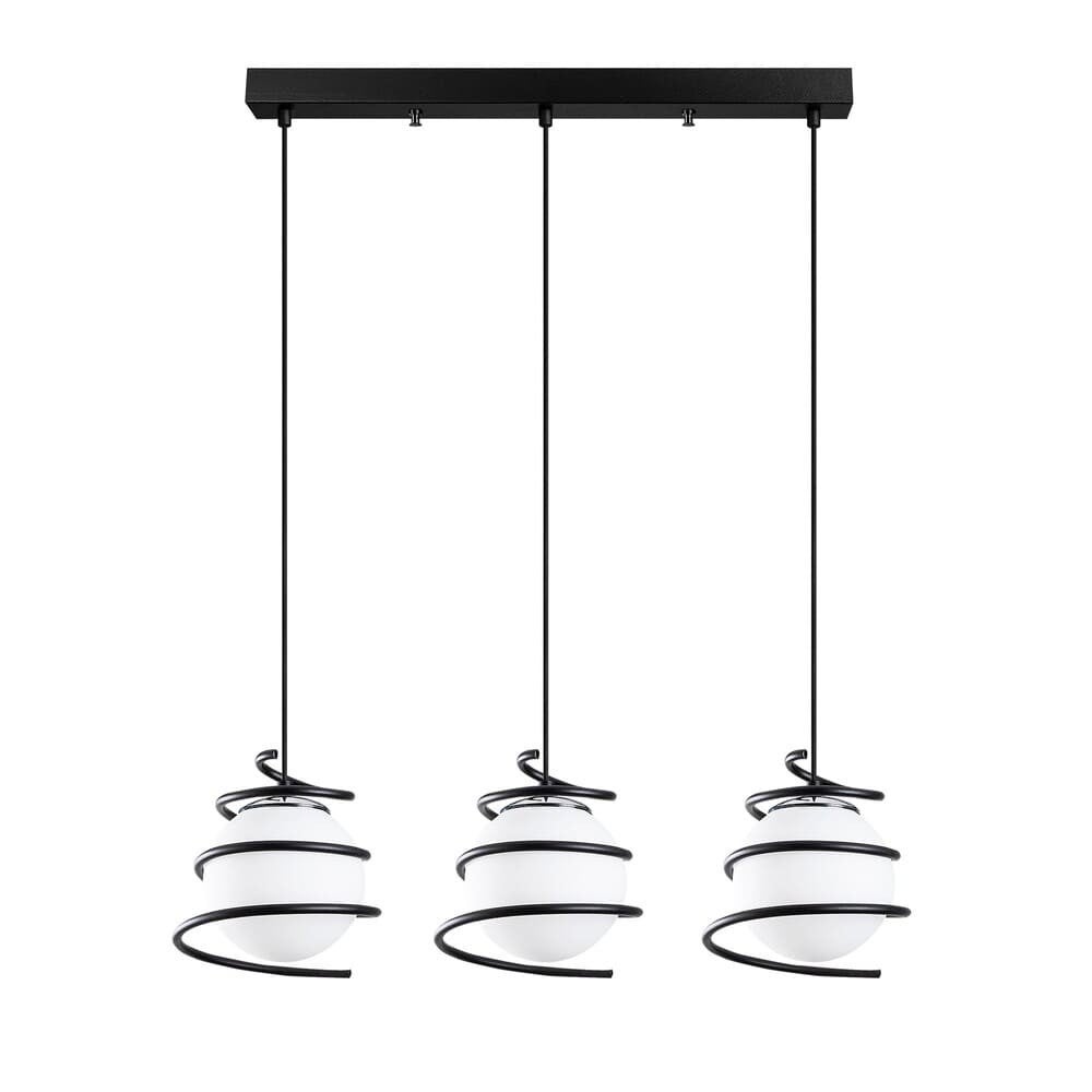 Suspension 6 lumières noir à hauteur réglable Ama | Leroy Merlin