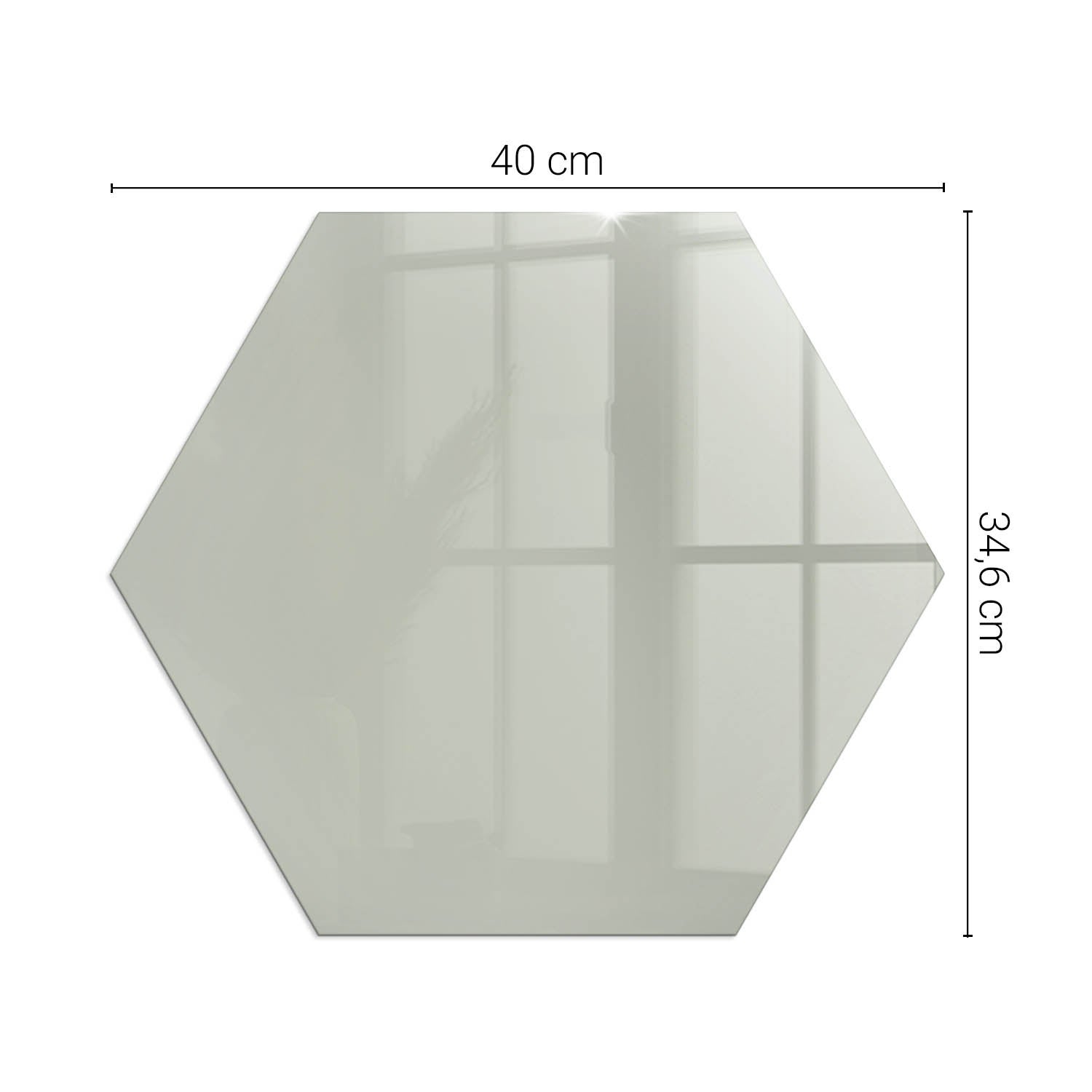 Ochronna szklana podkładka pod kominek - 40 cm - Kolor Szaro-zielony - TULUP - 2