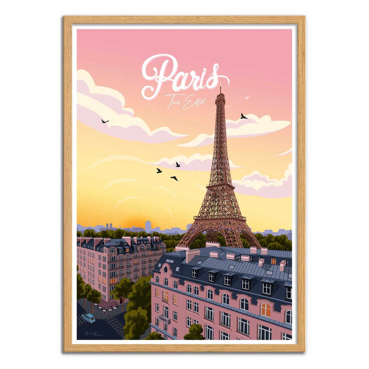 Affiche d’art 50 x 70 cm - Paris Tour Eiffel - Benoit Collet - 4