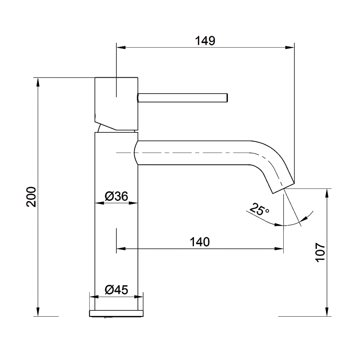 Mitigeur Lavabo Salle de Bain or rose cuivré – Bec Bas Anti-Calcaire – Design Moderne - MONZA IMEX - 5