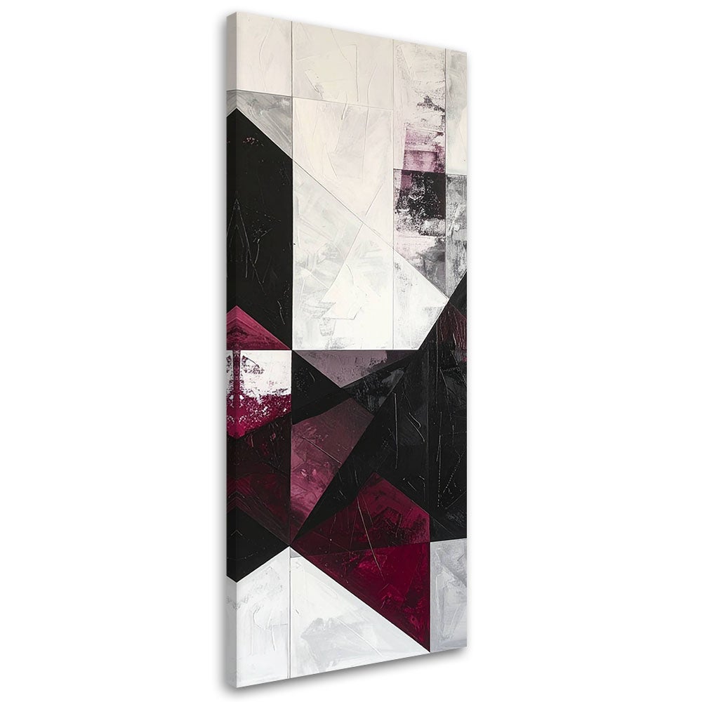 Obraz do salonu biura kuchni, Abstrakcja w odcieniach burgundu 50x150
