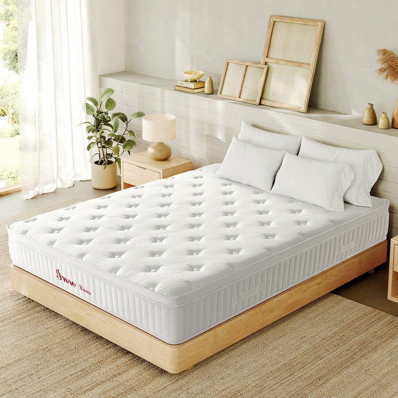 Matelas 160x200 cm INRE - Épaisseur 30 cm, Mousse Mémoire de Forme, Réversible été/hiver, Tissu respirant - 6