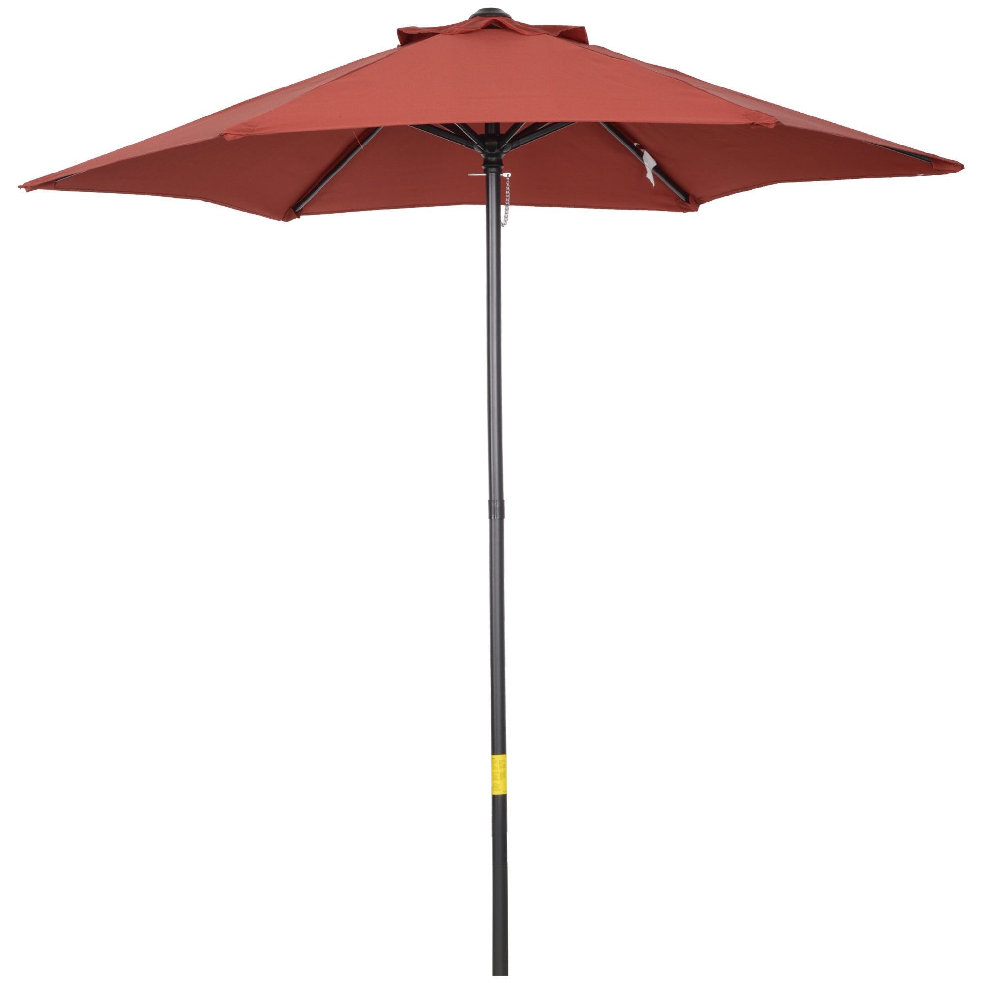 Parasol Ø196 cm, składany, sześciokątny parasol balkonowy, parasol plażowy, wiatroodporny, parasol z korbką, bordowy