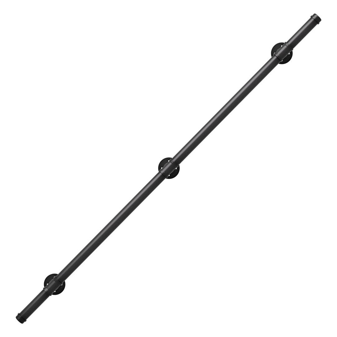 150 cm Poręcz ze stali węglowej, wsporniki ścienne