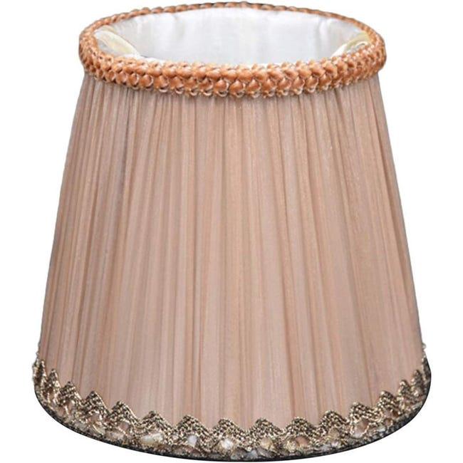 Abat-jour Plissé Tissu 30x21 Cm Vintage | Housse Lampe De Table Bureau Chambre | Décoration Maison Hôtel Installation Facile
