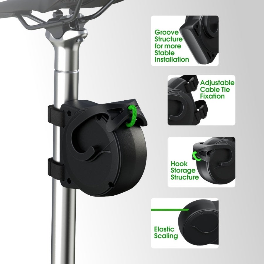 Corde de traction pour vélo, rétractable automatique, pour parent et enfant, avec fixation sur selle - 4