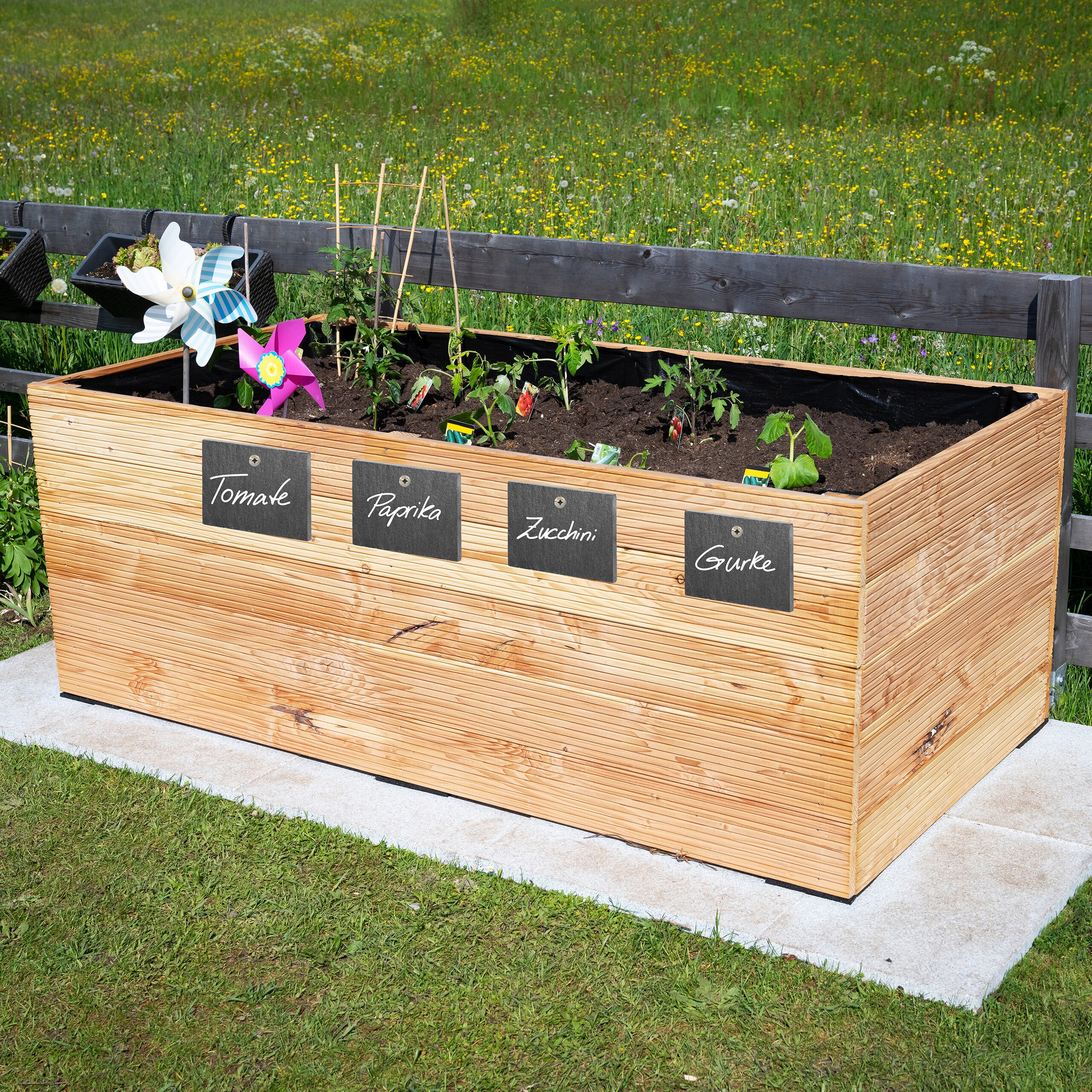 Écriteaux en ardoise, lot de 10, petites pancartes à accrocher, pour le jardin, étiquettes, anthracite, Relaxdays - 5