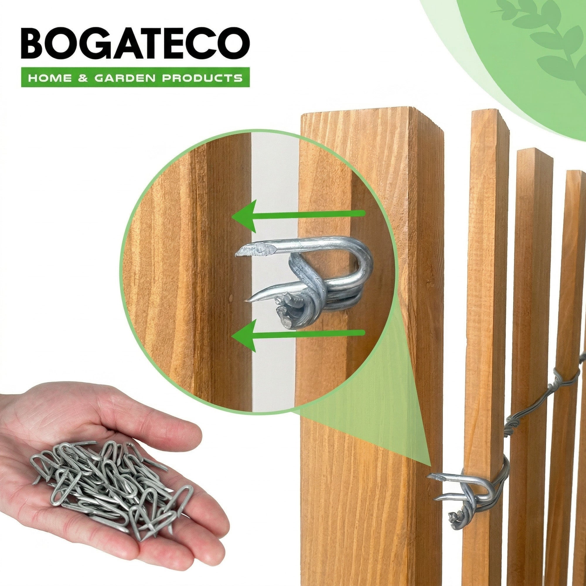 Lot de 6 Poteaux Carrés en Bois Imprégné BOGATECO - 5x5x120 cm - Pour Clôture et Jardin - 4