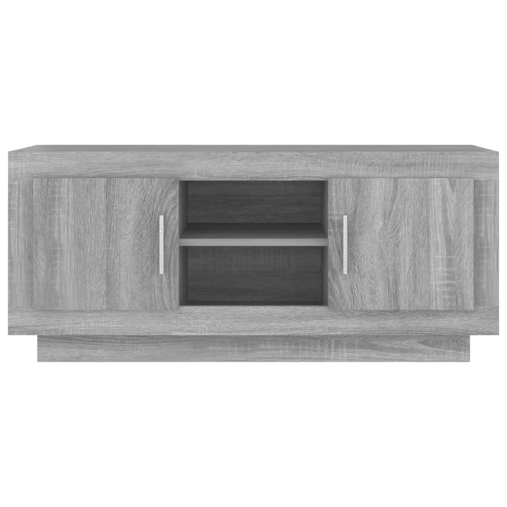 vidaXL Meuble TV sonoma gris 102x35x45 cm bois d'ingénierie - 4
