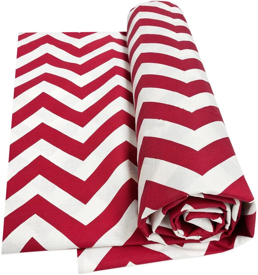 Tissu D’ameublement Réversible 400x120cm – Rouge/Crème – Très Bon état