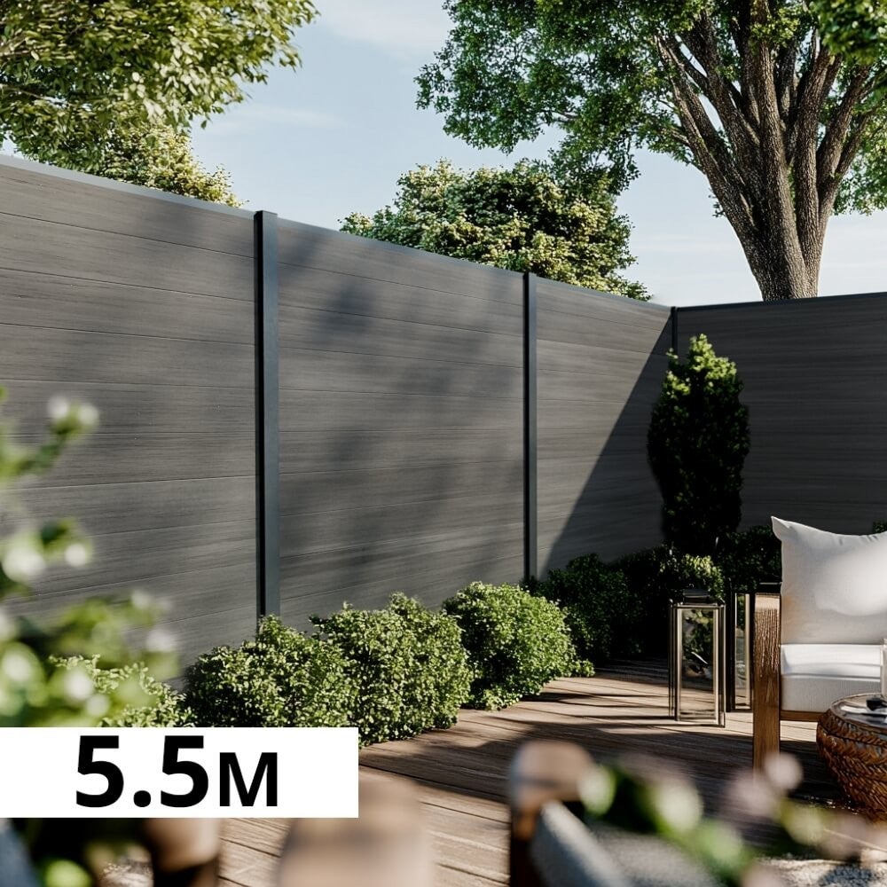 Alion Home Clôture Brise-vue Robuste Pour Terrasse, Patio, Balcon, Piscine, Porche, Balustrade - Noir (1,8 X 6 M