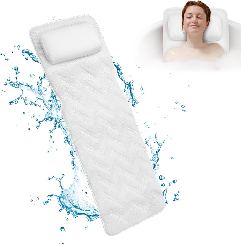 Oreiller De Bain Et Tapis Matelassé Doux Pour Baignoire - Coussin Spa Confortable Avec Ventouses