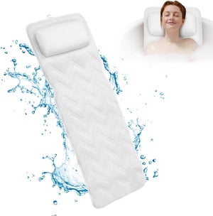 Cuscino da bagno completo, tappetino da bagno con cuscino, cuscino da bagno, inserto da bagno con supporto per il collo e ventose per spa | Leroy Merlin