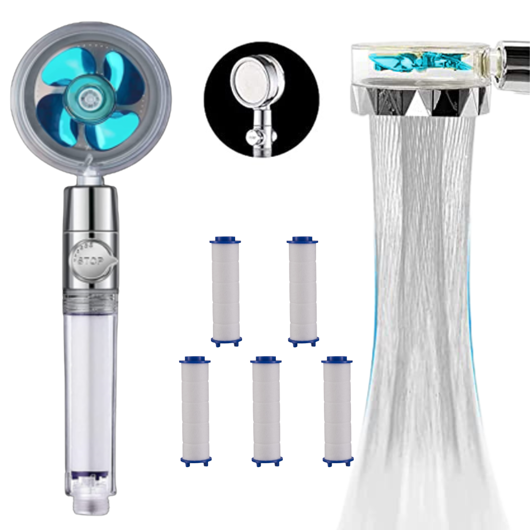 Pommeau De Douche Avec Filtre Nafall - Haute Pression, 5 Modes, Anti-calcaire, Chromé, Sans Tuyau Ni Support