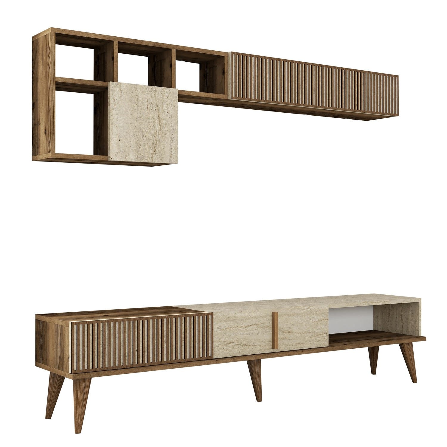 Milani Home - porta tv moderno di design moderno industrial cm 181 x 44 x 59 hdi coloreAntracite Milani Home - porta tv moderno di design moderno industrial cm 181 x 44 x 59 hdi coloreAntracite
