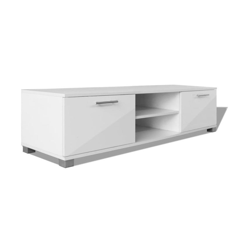 Meuble TV Blanc brillant 120x40,5x35 cm - 2