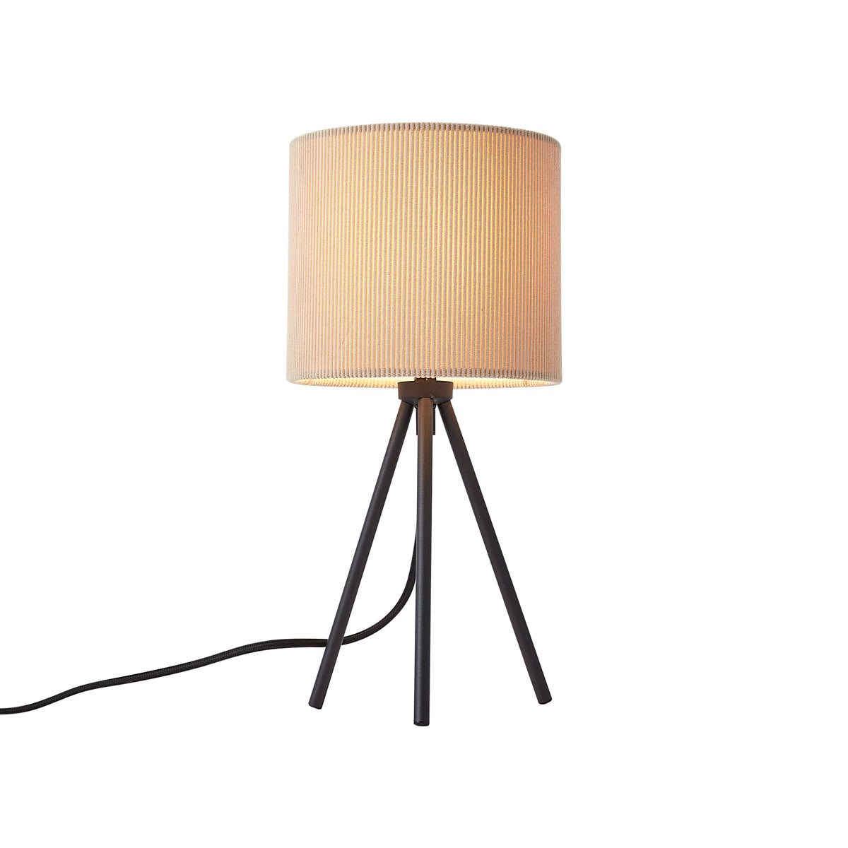 Qazqa nowoczesny lampa stołowa z kloszem - Luz - czarny, okrągły, max. 10w, e14, 35cm, IP20 oświetlenie wewnętrzne