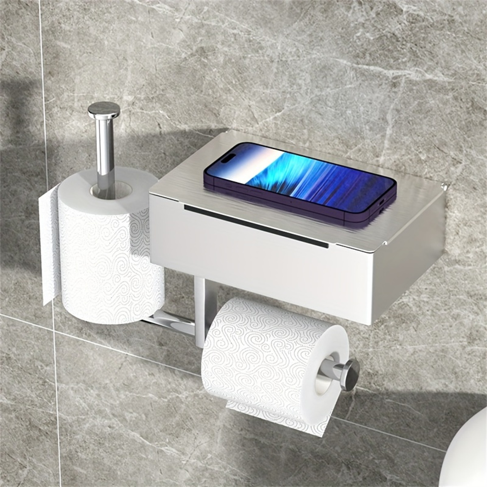 Porte-papier Toilette Avec étagère, Porte-papier Toilette, En Acier