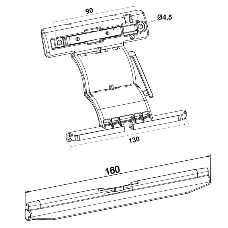 Lot de 2 attaches verrou pour tube OCTO - 2 maillons - lame de 8 ou 14 mm - 2