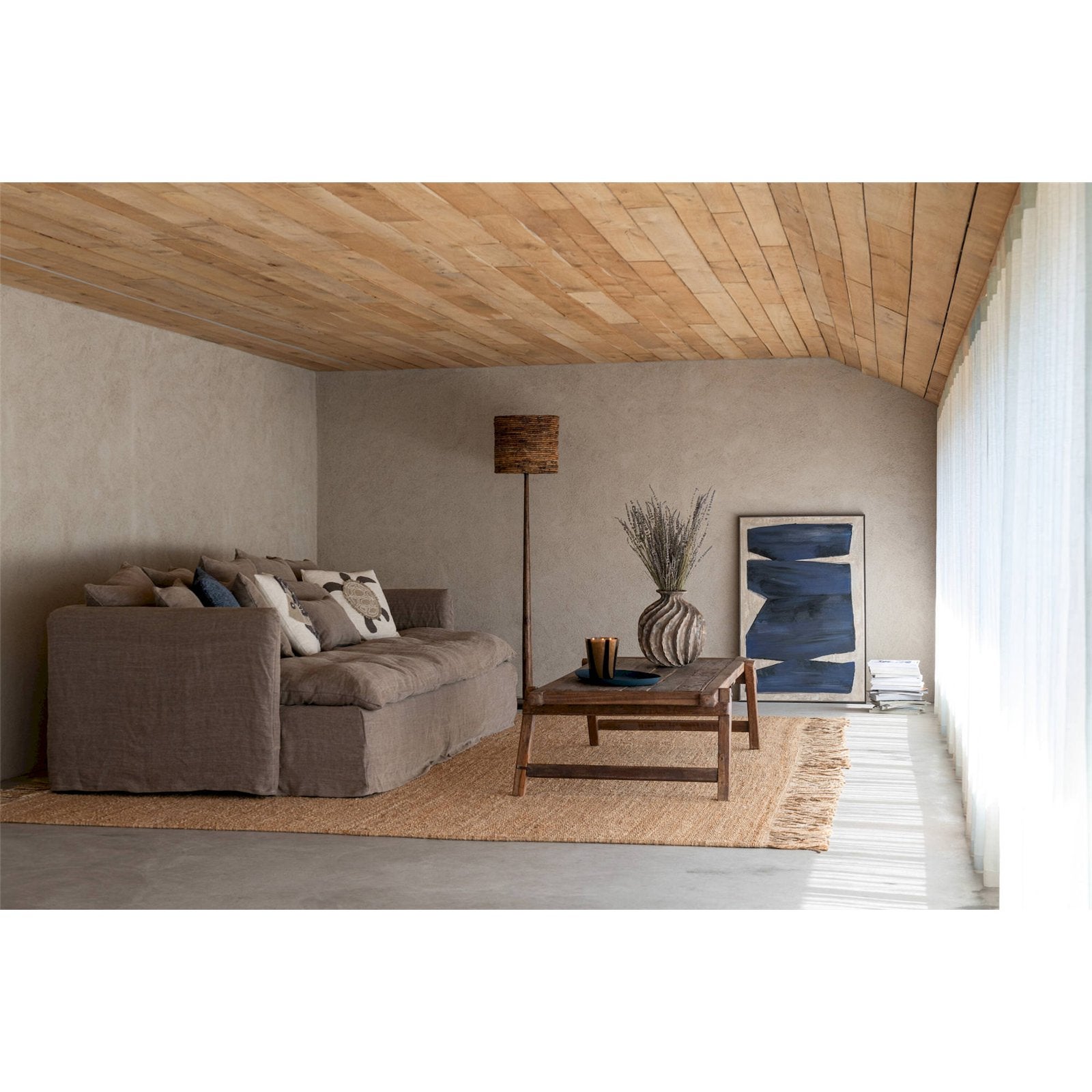 Tableau abstrait sur toile noir brun touche moderne élégante 82,5 x 4,5 x 122,5 cm Noir brun effet texturé - 2